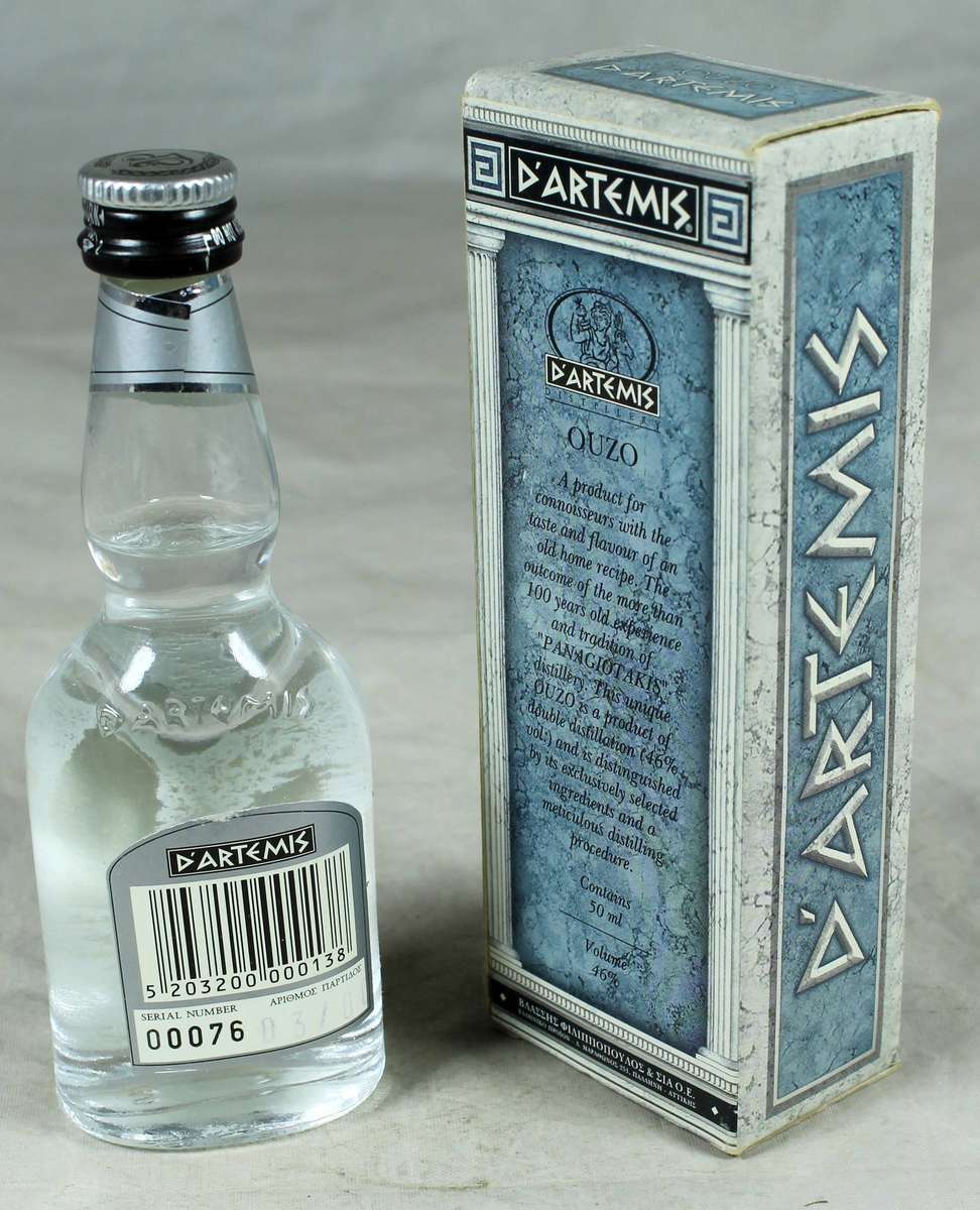 Mini liquor bottle - D'Artemis - Ouzo