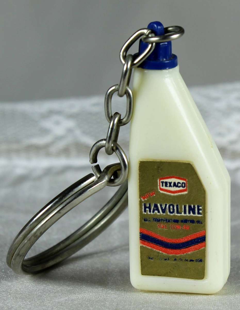 Keyring - miniature Havoline bottle