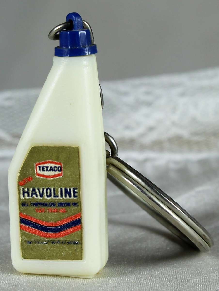 Keyring - miniature Havoline bottle