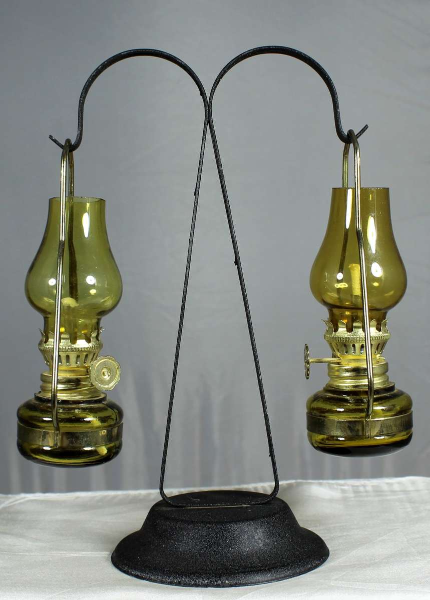 Miniature paraffin hanging lamps