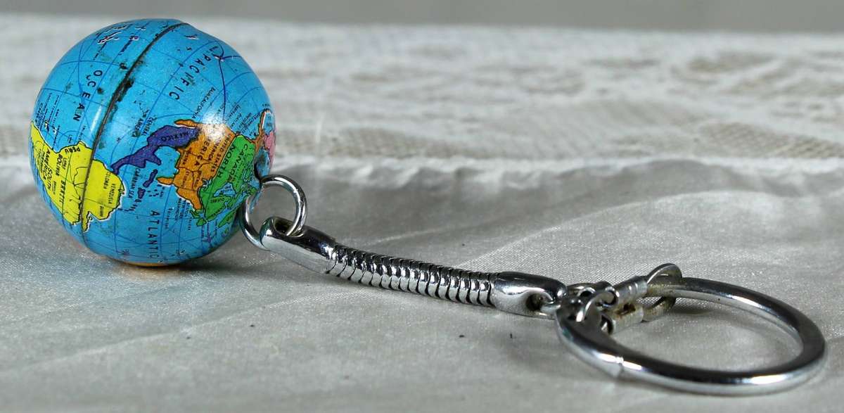 Keychain - world map