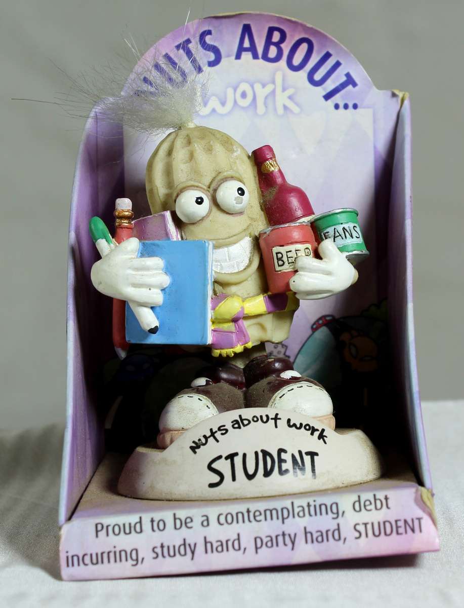 Nuts about work student