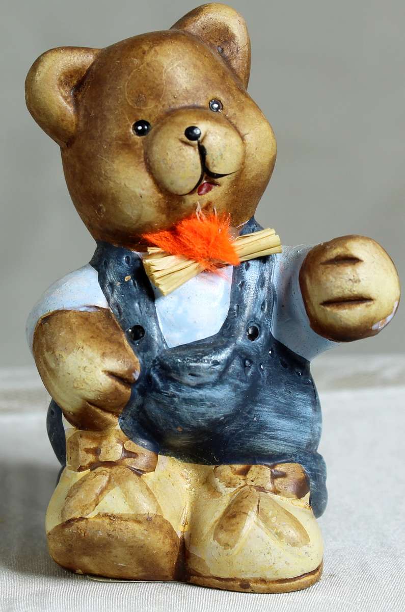 Farmer bear ornament