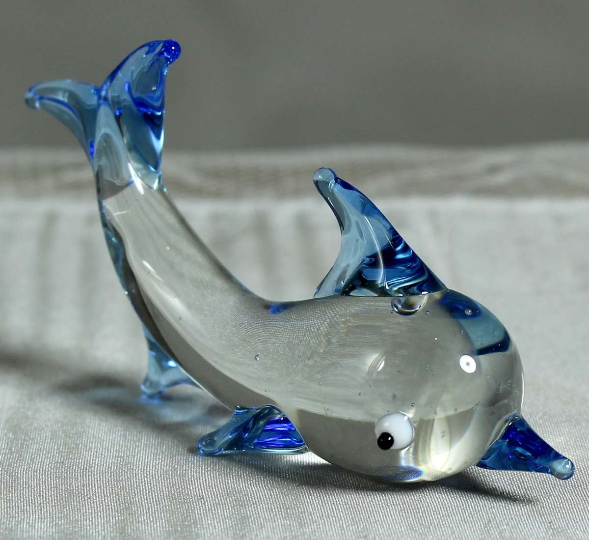 Miniature glass dolphin