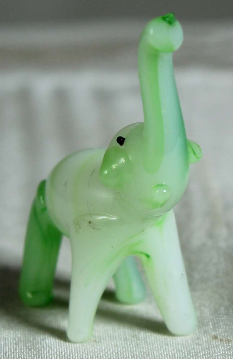 Miniature glass elephant
