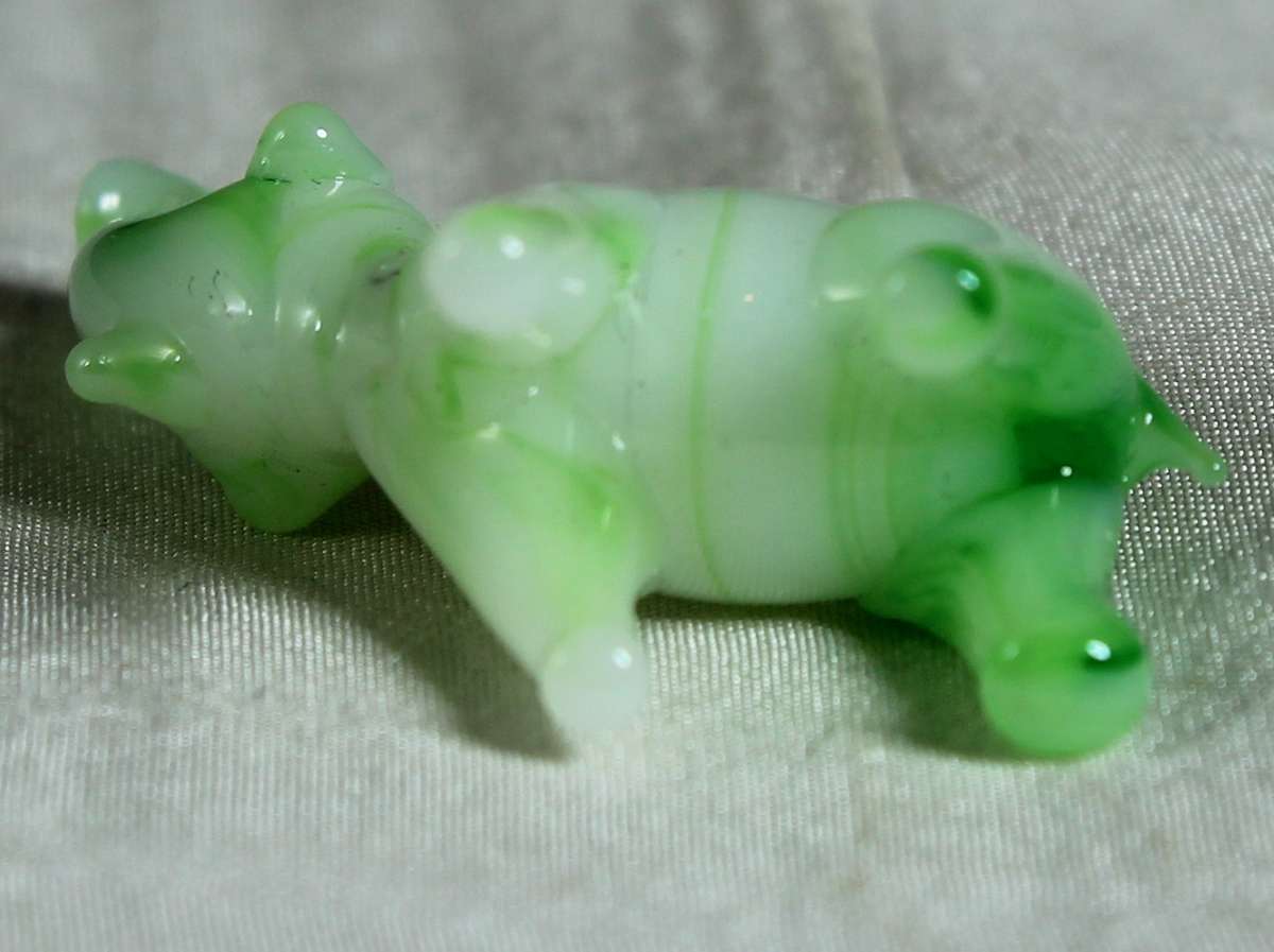 Miniature glass elephant