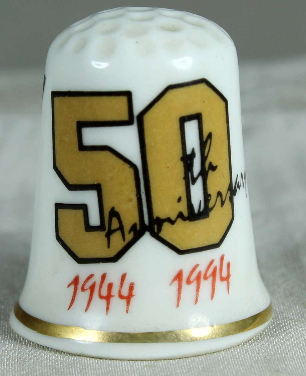 Bone China thimble - D-Day 6 June 1944