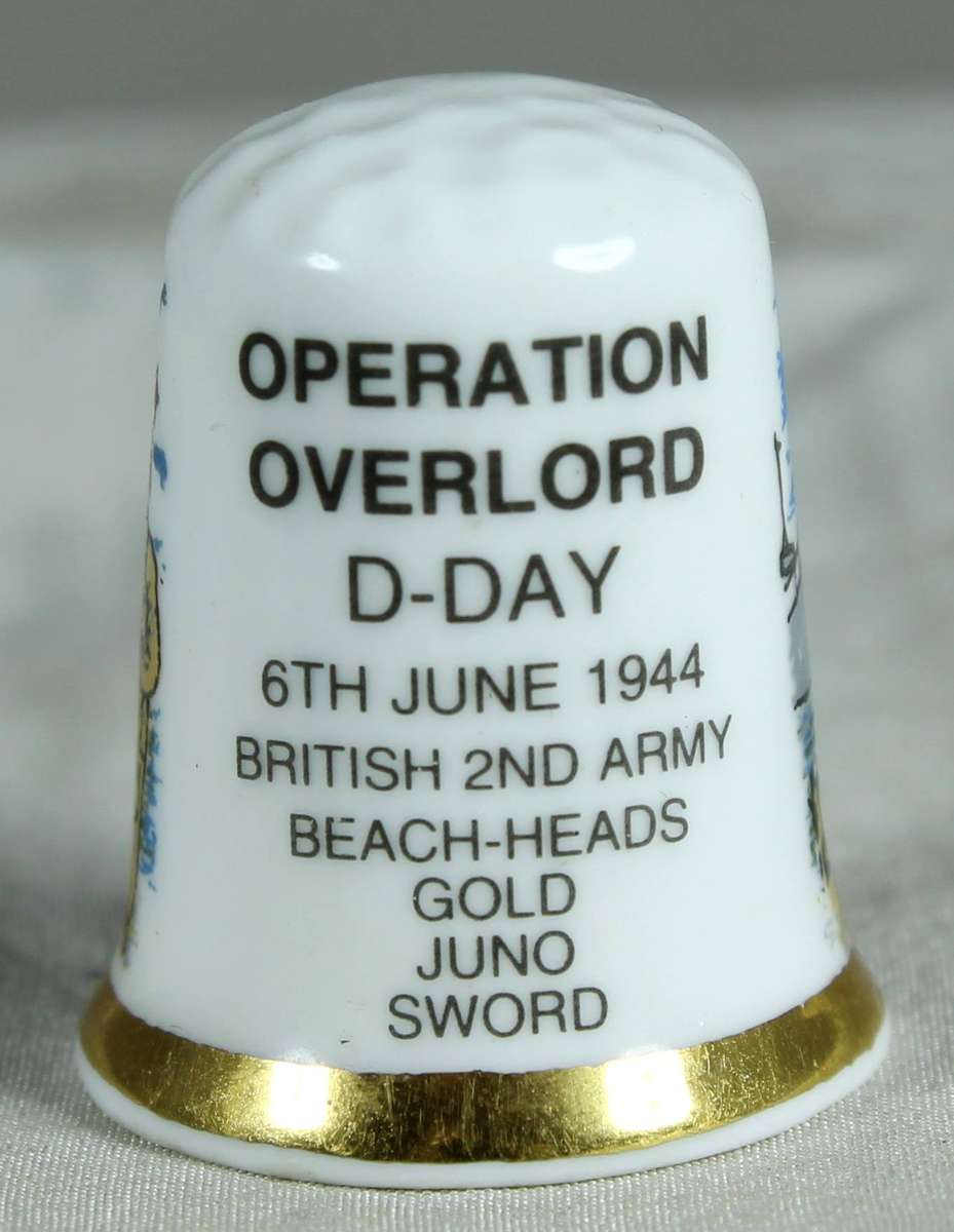 Bone China thimble - Operation Overlord D-Day - Finsbury