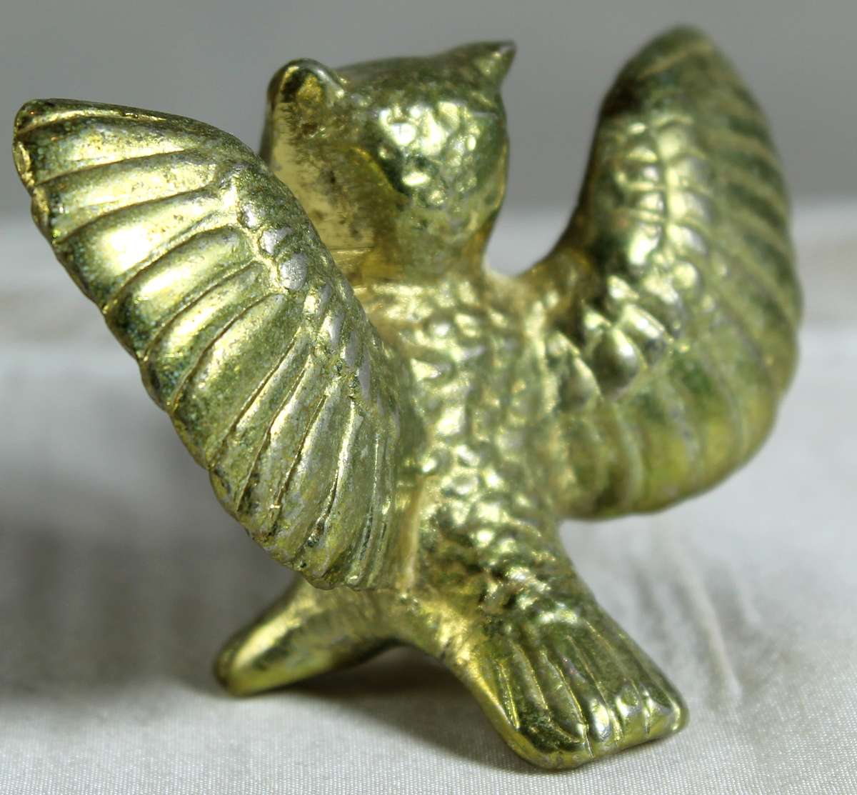 Miniature owl - brass - lead filled