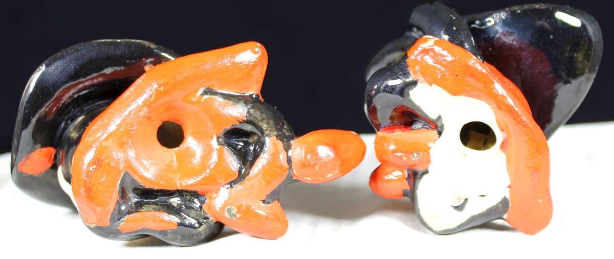 Vintage Japanese Anthropomorphic witches - ladybug salt & pepper set