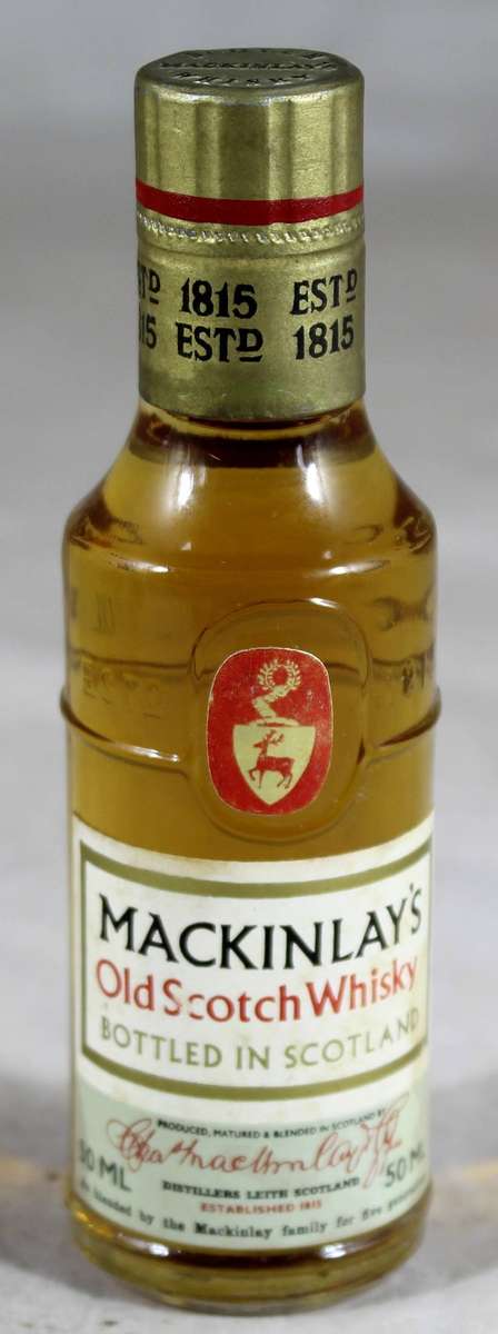 Mini Liquor Bottle - Mackinlay's whisky