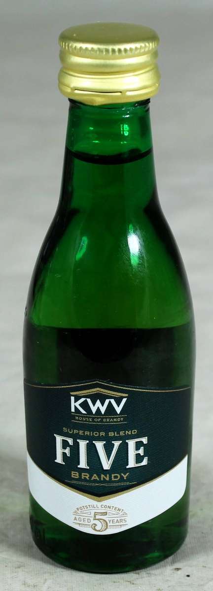 Mini Liquor Bottle - KWV five brandy