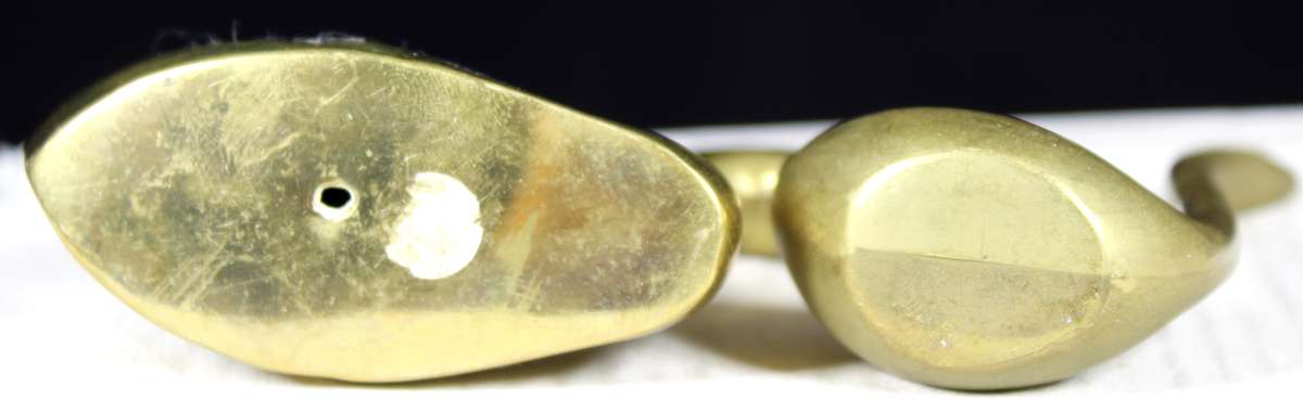 Pair of brass swans