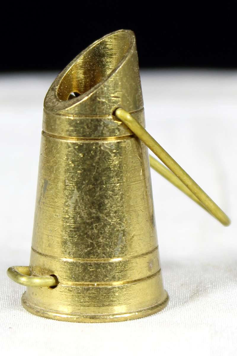 Miniature brass coal shuttle