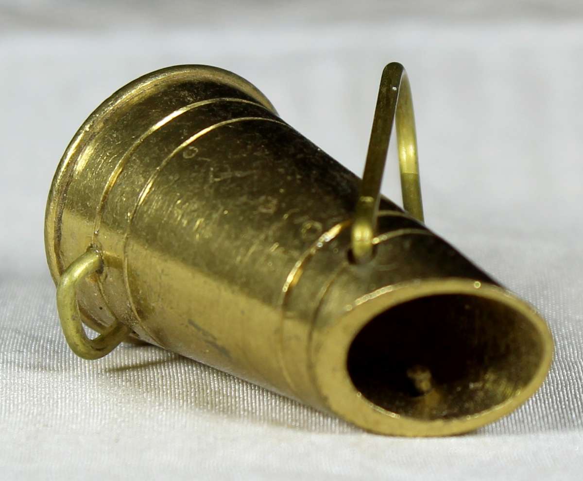 Miniature brass coal shuttle