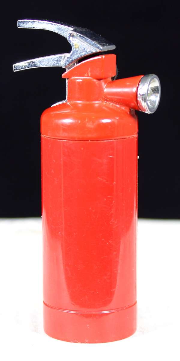 Miniature fire extinguisher lighter