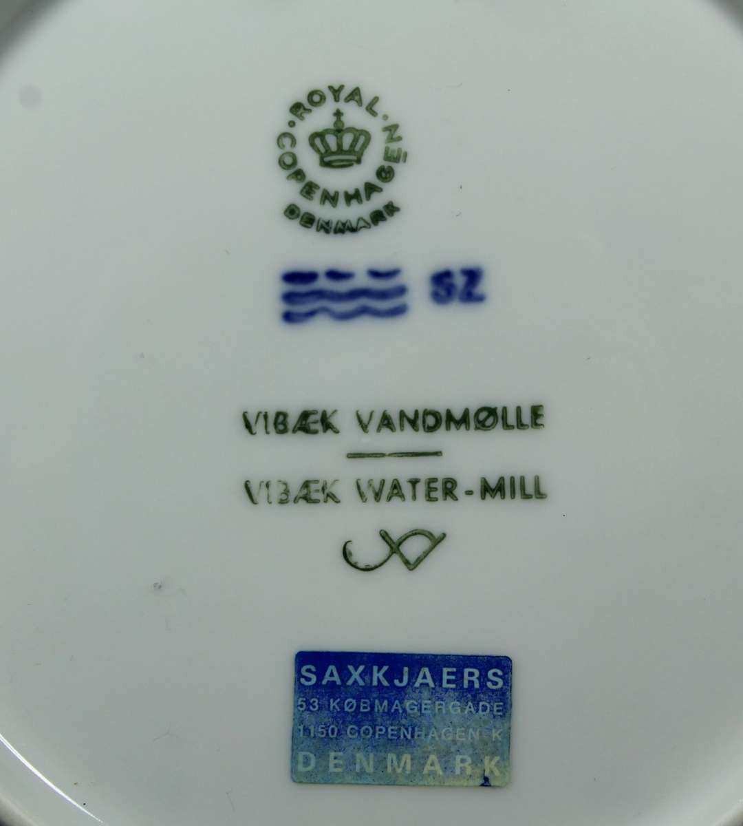 Royal Copenhagen display plate - Vibaek water mill