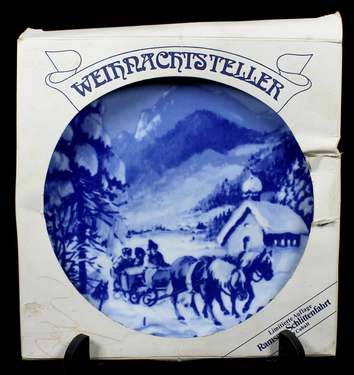 Ramsau - Schlittenfahrt - limited edition plate - Weinachten