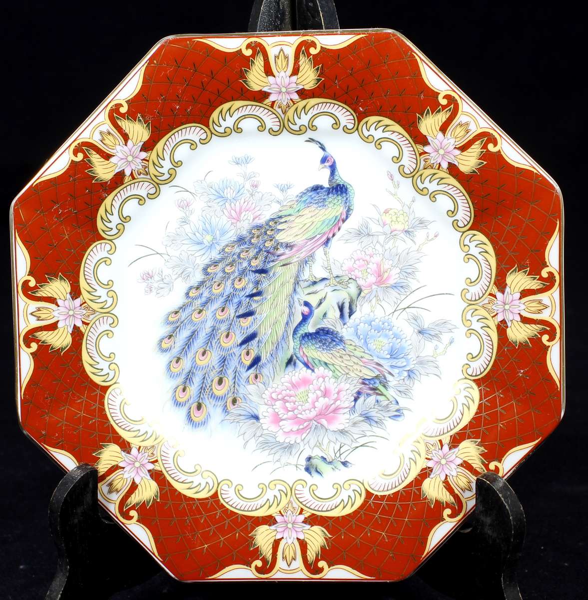 Imari peacock display plate