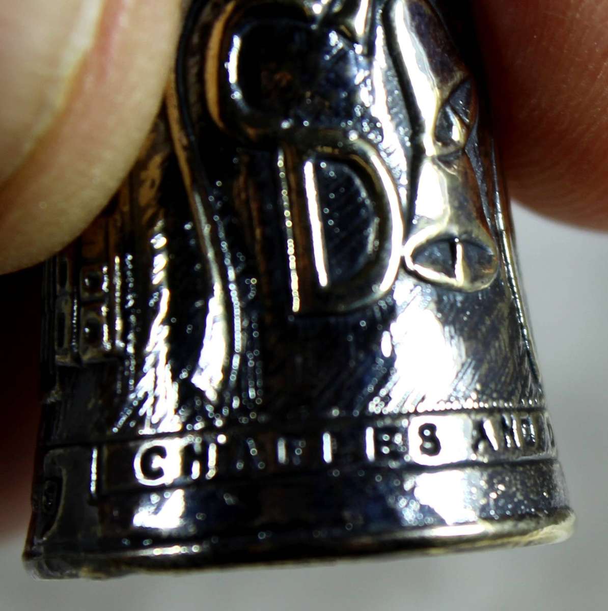 Silver thimble - Charles & Diana 29 July 1981 - Hallmarked (3,09g)