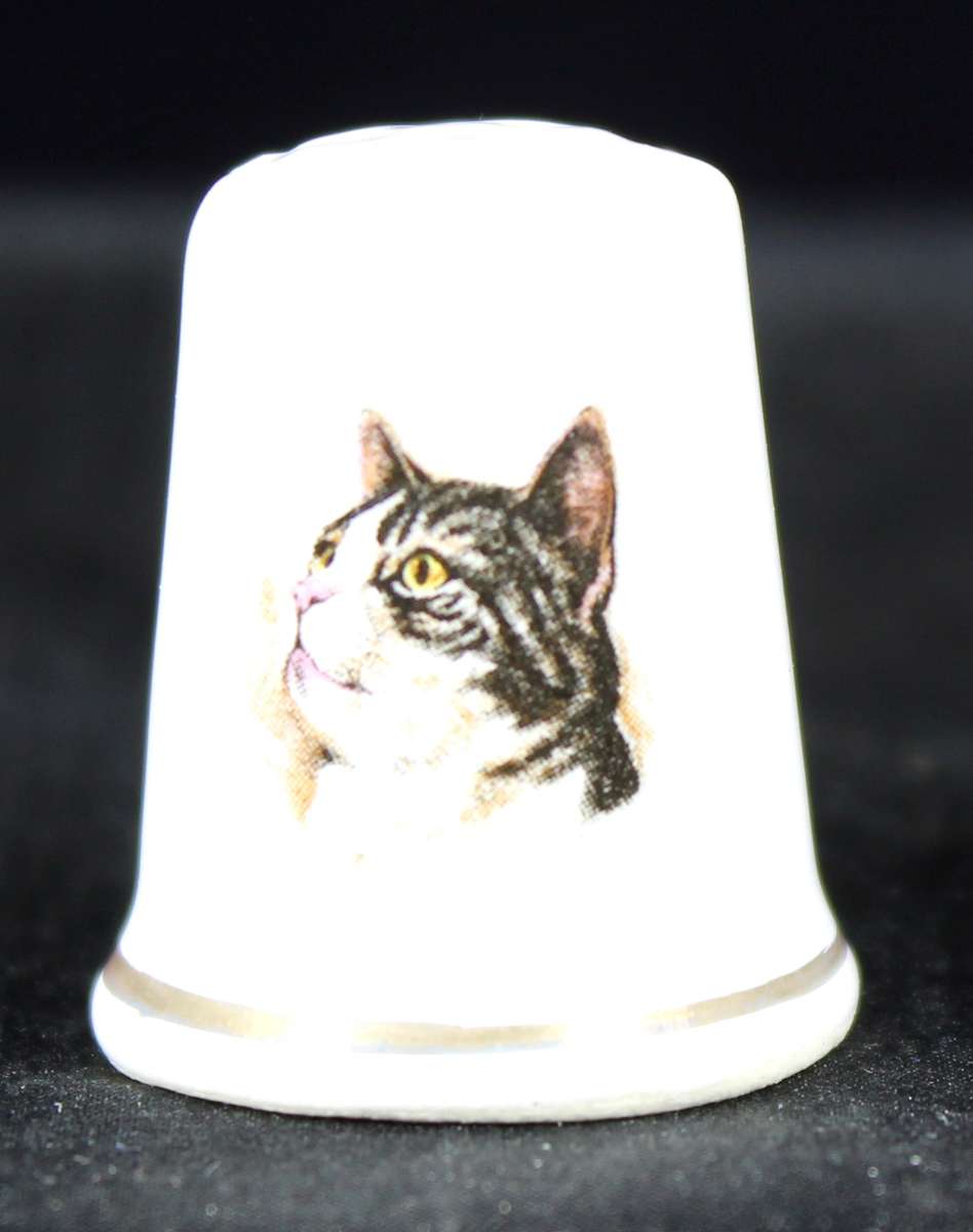 Porcelain Thimble - Sweet Cat