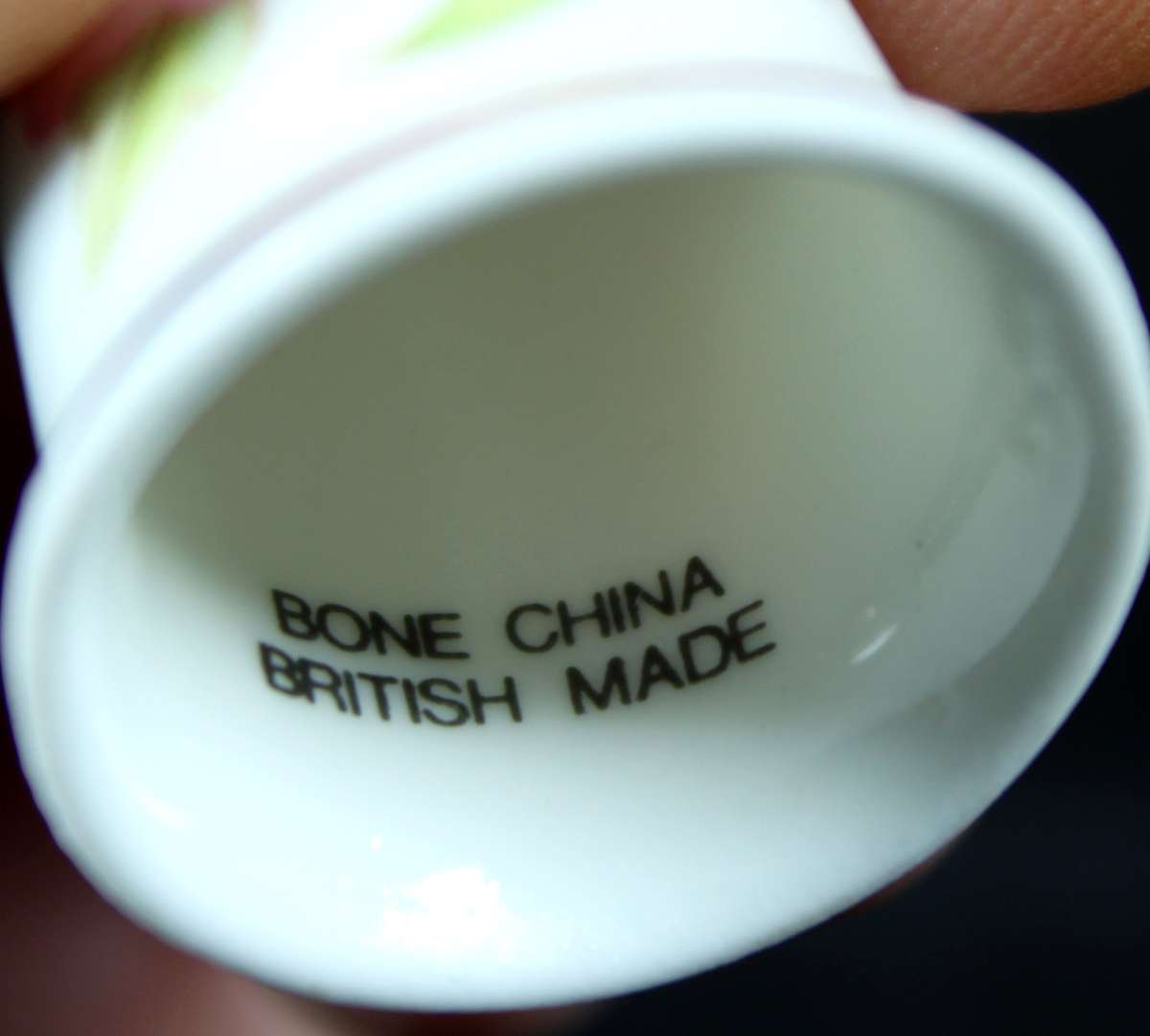 Porcelain Thimble - Pink Flower