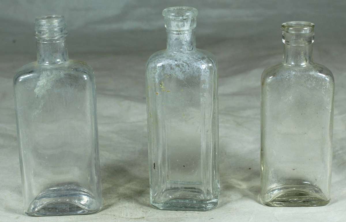 Set of three vintage bottles