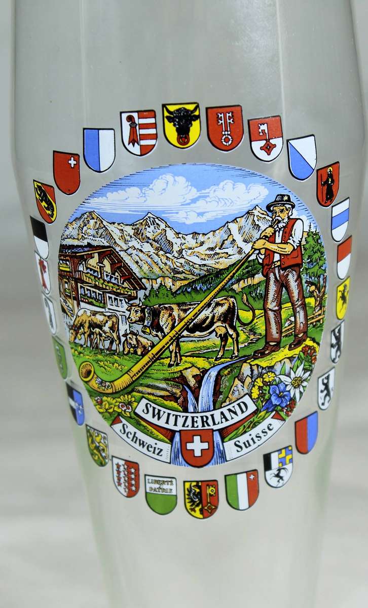 Switzerland souvenir glass