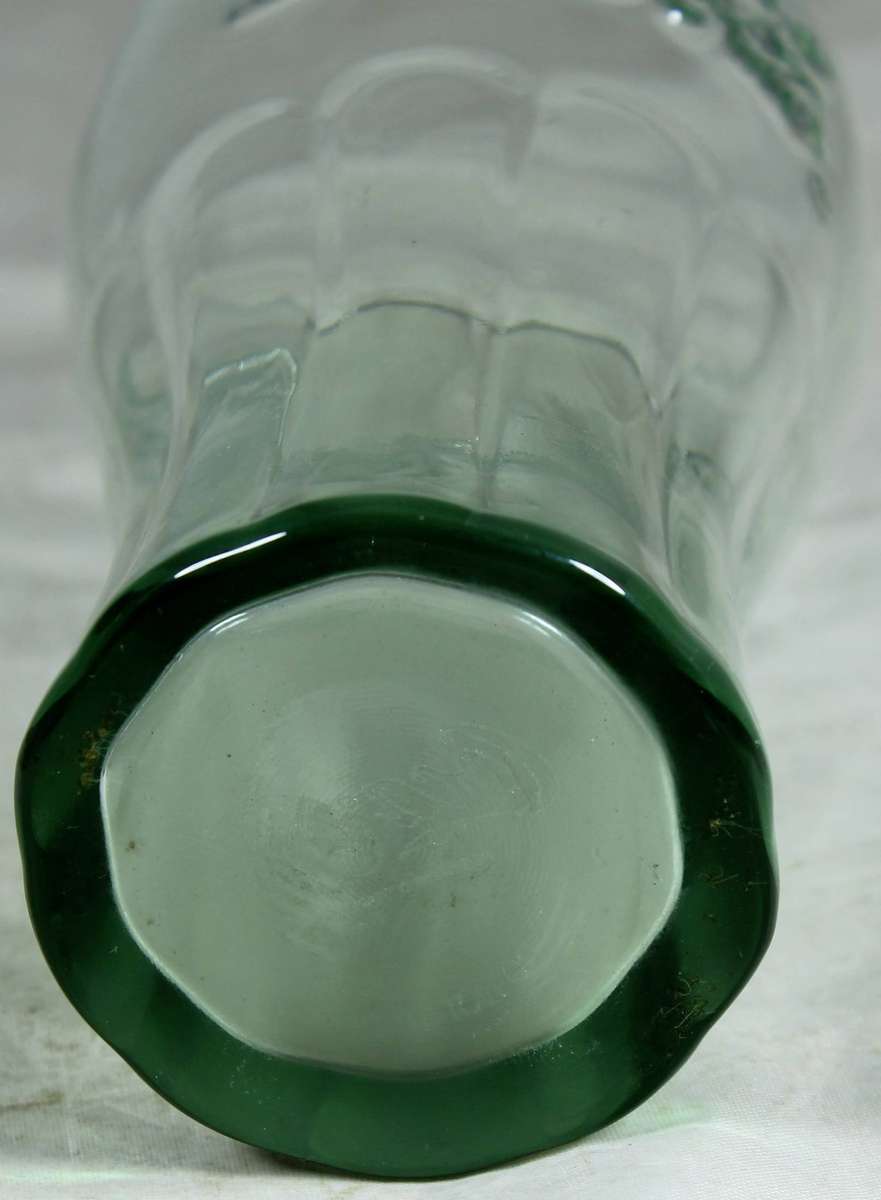 Coca-Cola glass tumbler - green with embossed logo