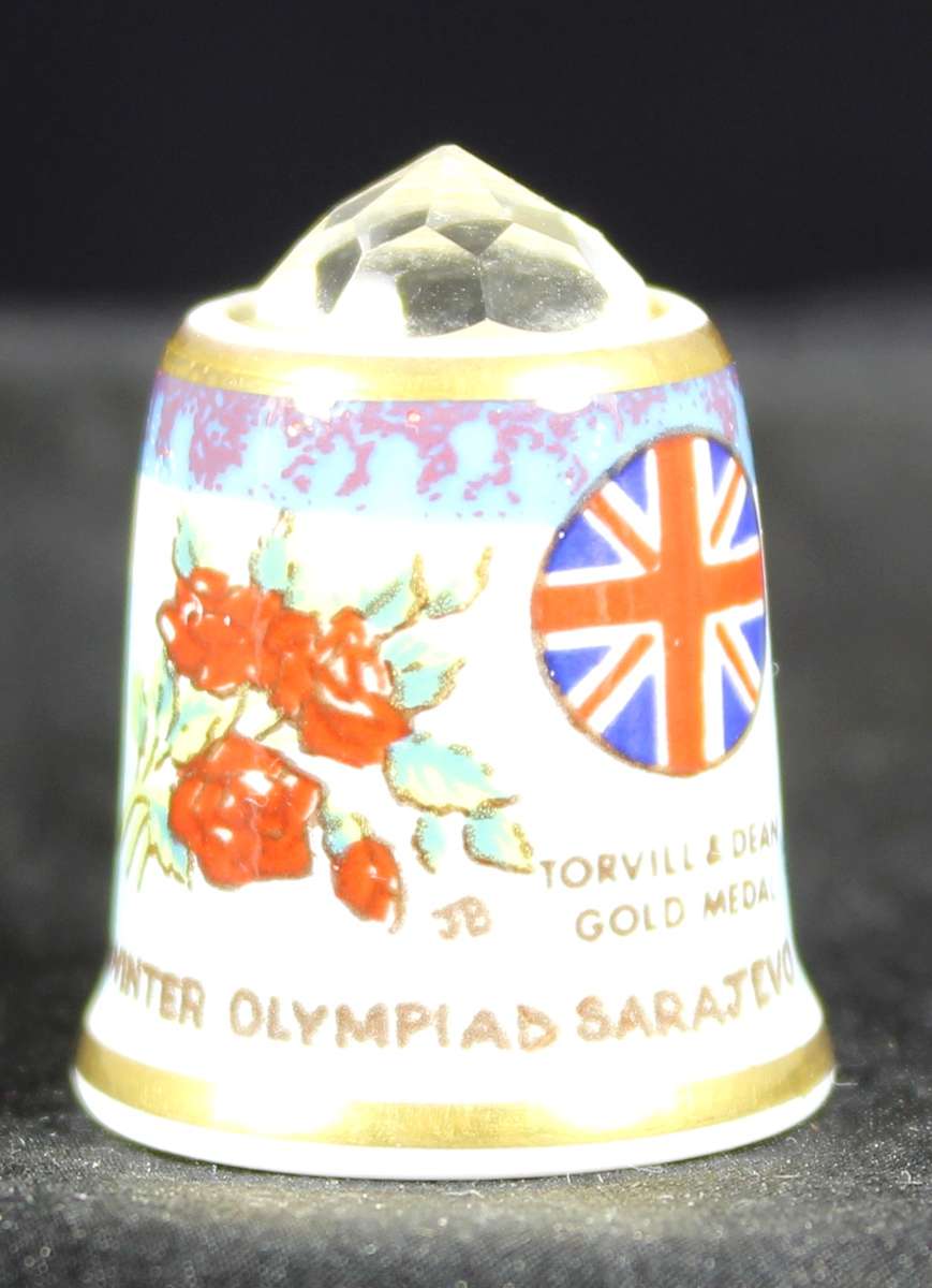 Porcelain Thimble - Sutherland - Winter Olympiad Borajevo