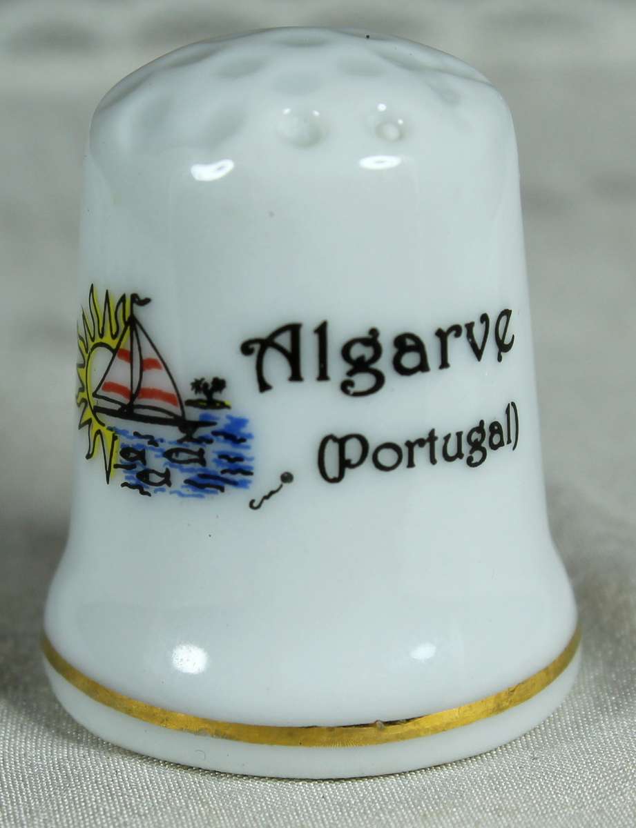 Bone China thimble - Algarve - Portugal