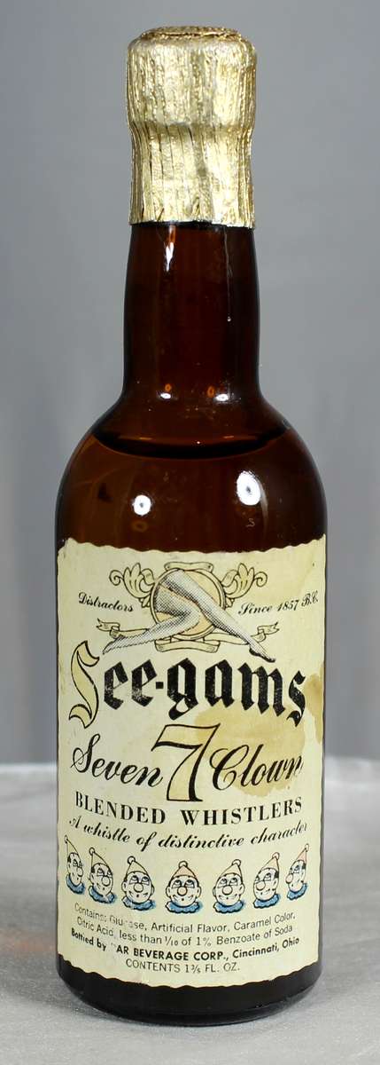 Mini liquor bottle - See-gams Seven 7 Clown