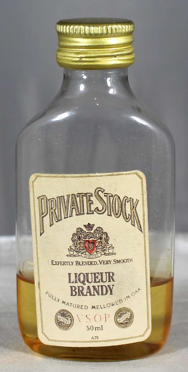 Mini liquor bottle - Private Stock brandy