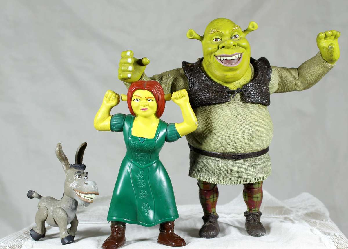 Shrek, Fiona and donkey set