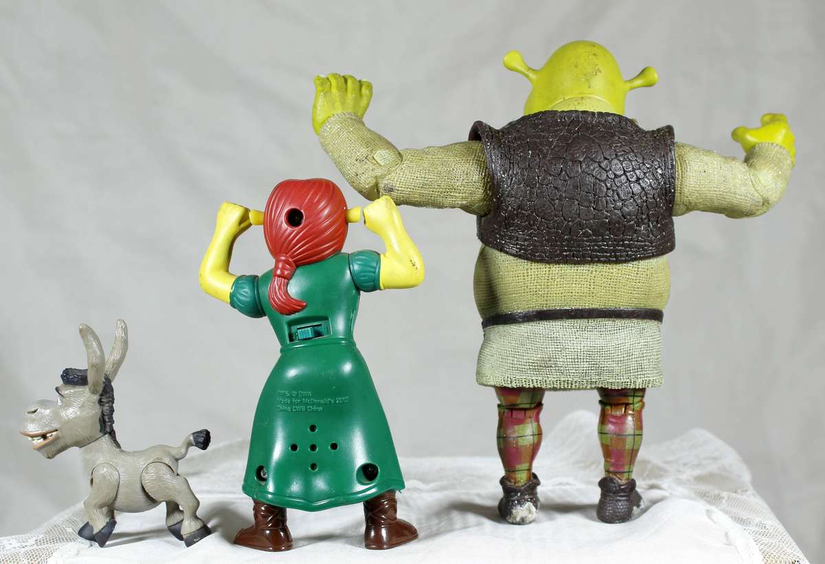 Shrek, Fiona and donkey set