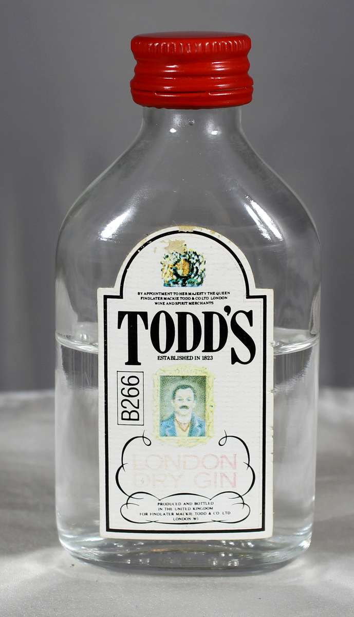 Mini liquor bottle - Todd's dry gin