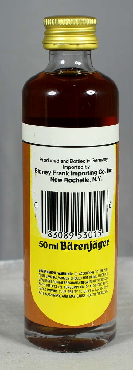 Mini liquor bottle - Barenjager - Honey liqueur