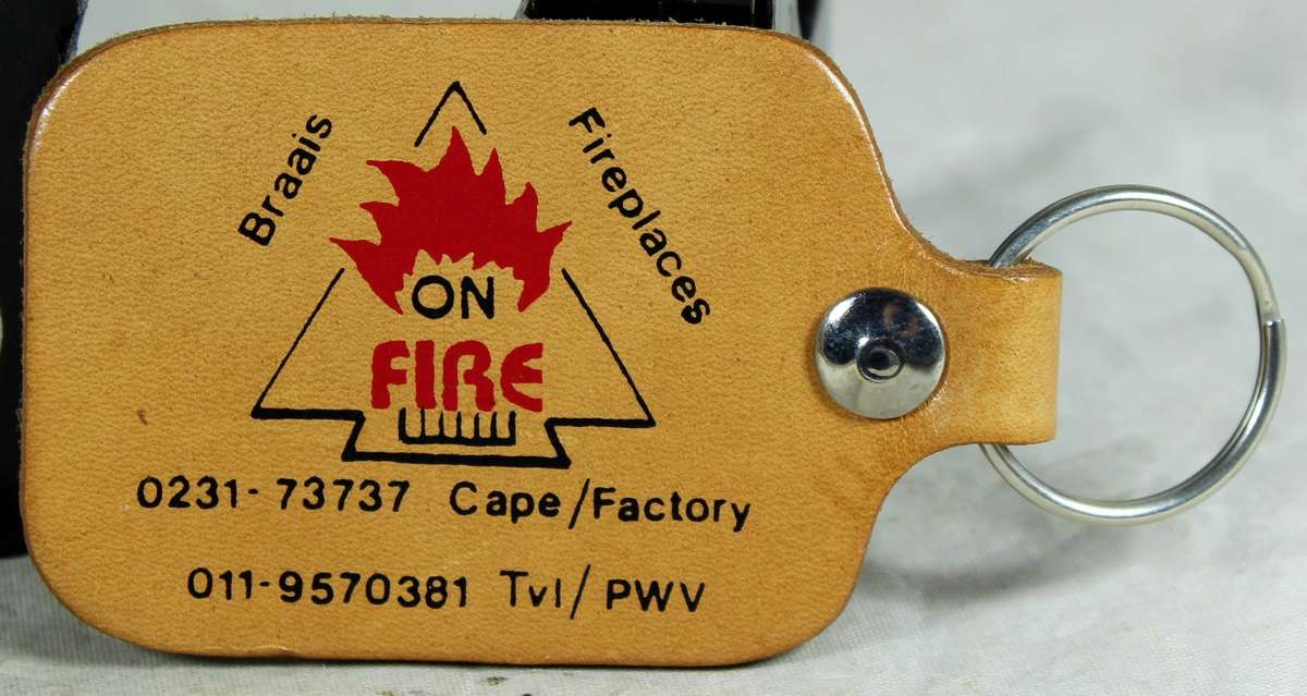 Collectible keyring - on fire fireplaces