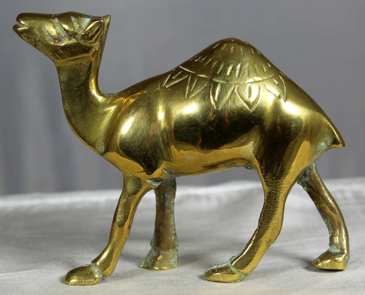 Vintage brass decorative camel