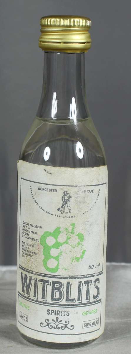 Mini liquor bottle - Worchester - Witblits