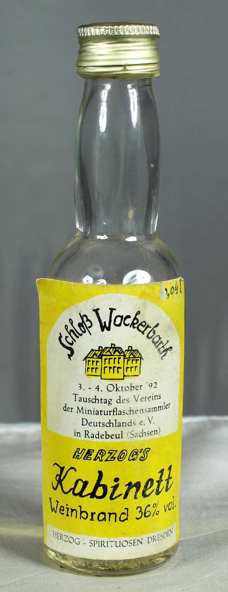 Mini liquor bottles - Schlob Wackerbarth - Kabinet weinbrand