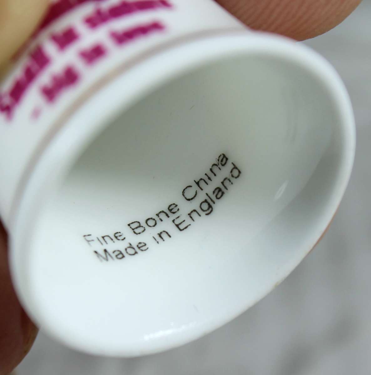 Bone China thimble - Pauline