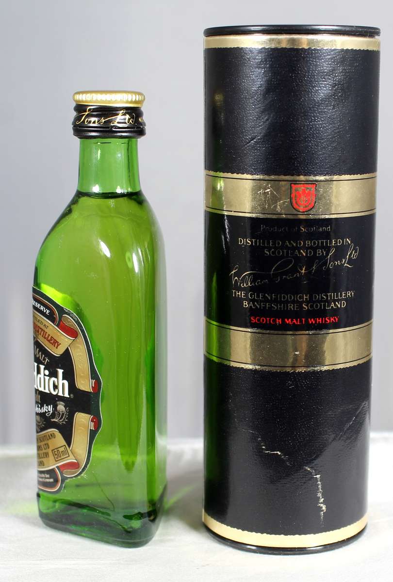 Mini liquor bottles - Glenfiddich Scotch whisky