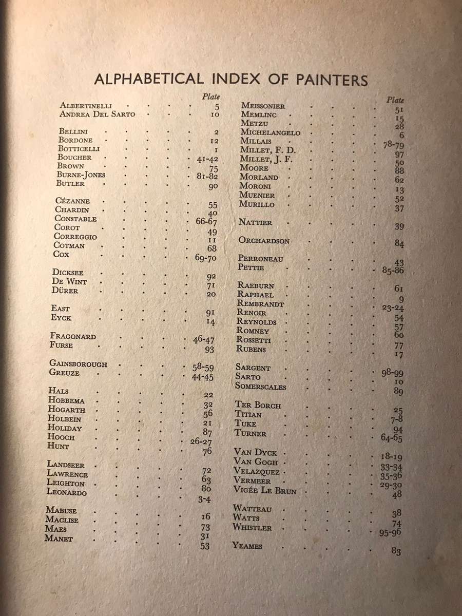 World Famous Paintings: One Hundred Reproductions in Colour - J Grieg Pirie (1939 Hardcover)