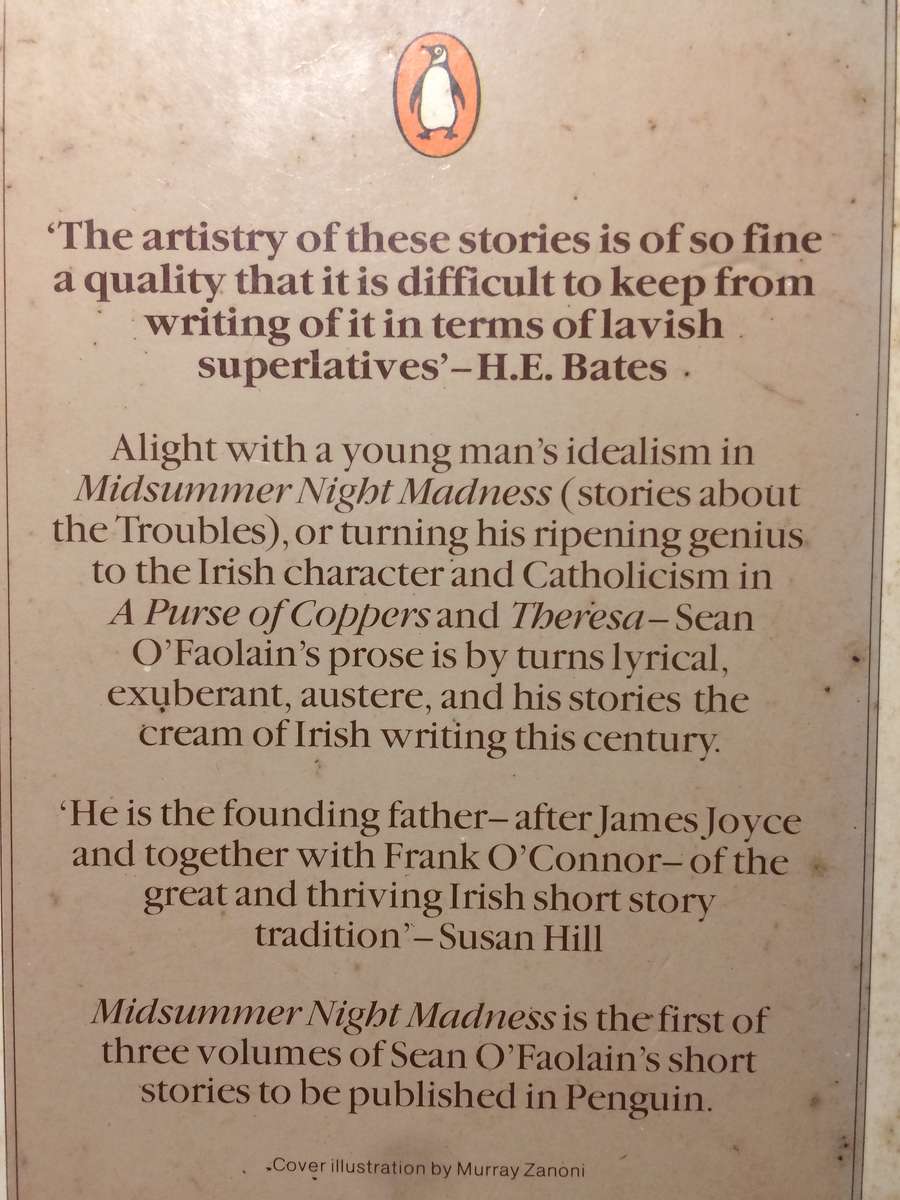 Midsummer Night Madness: Collected Short Stories Vol 1 - Sean O'Faolain