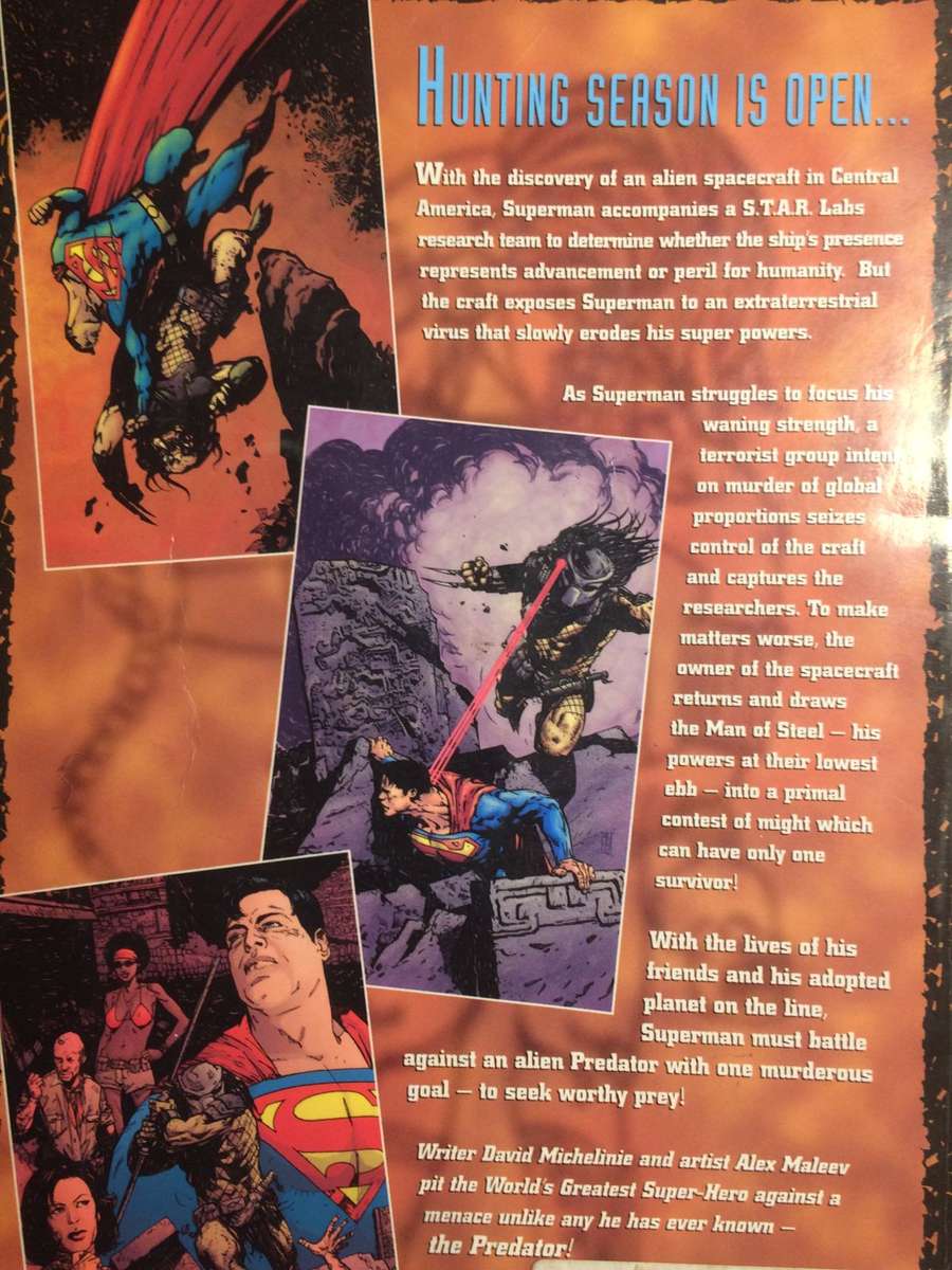 Superman vs Predator #1 DC/DARK HORSE Comics (2000)