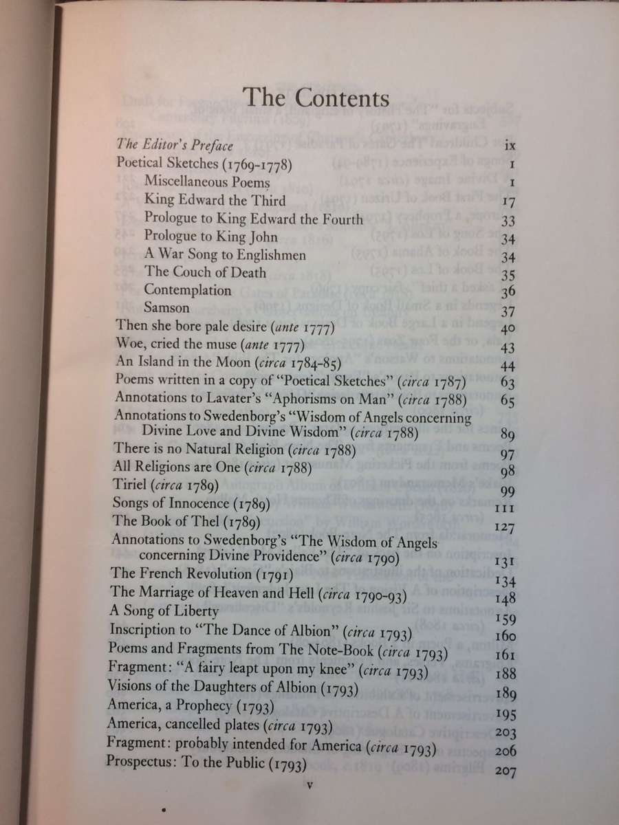 Complete Writings with Variant Readings - William Blake (1966 Hardcover - Oxford University Press)