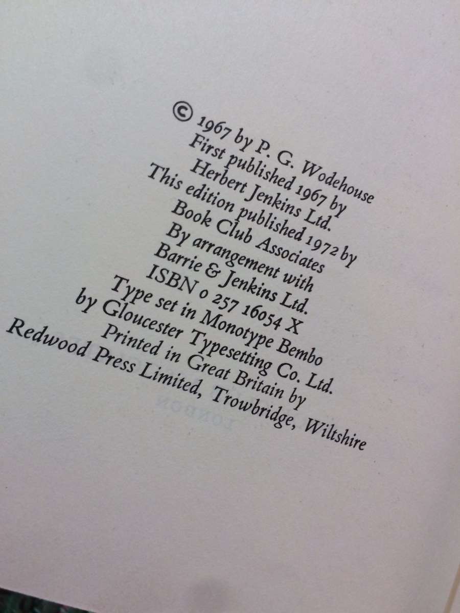 The World of Jeeves - PG Wodehouse (1972 Hardcover)