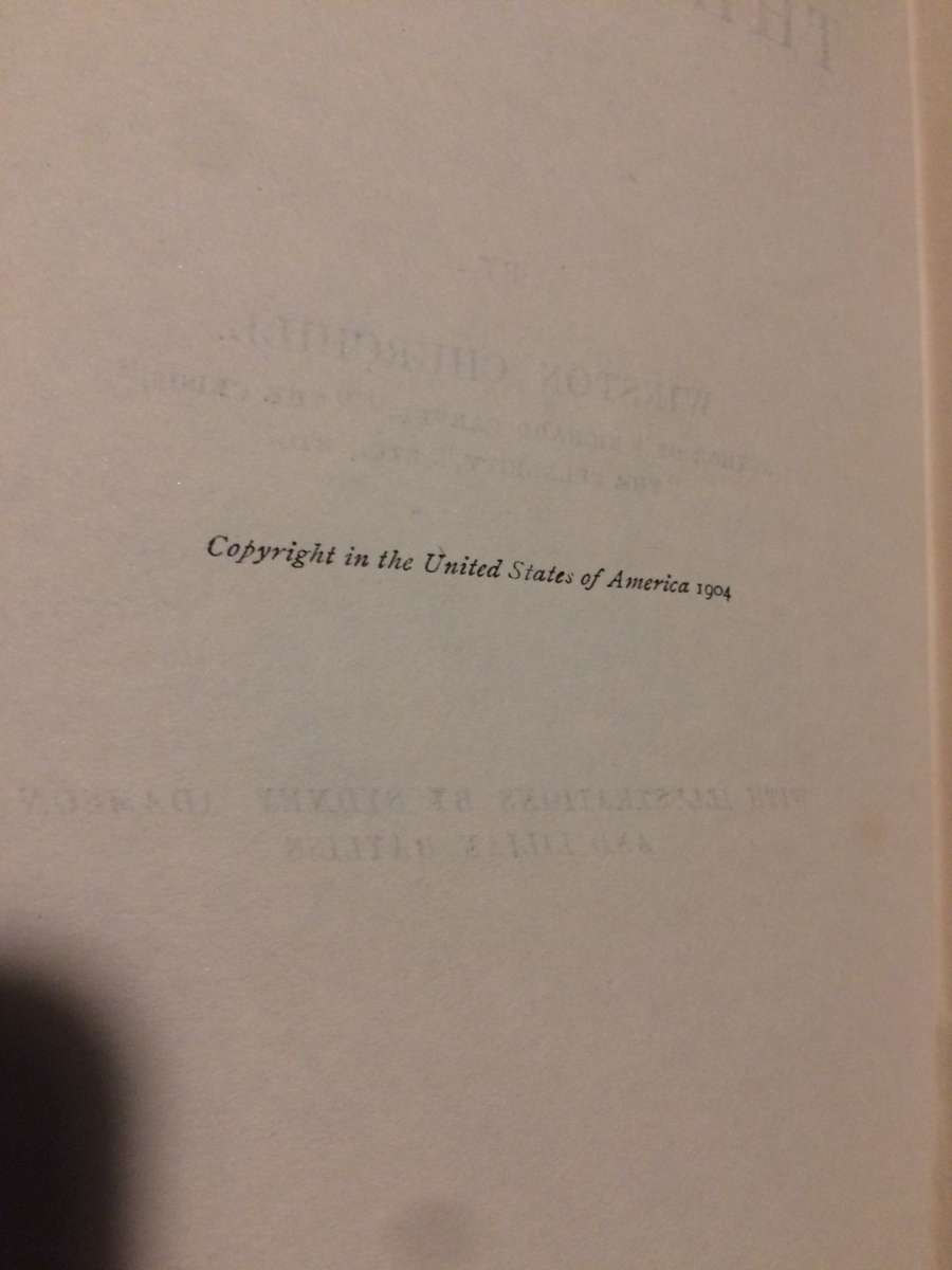 The Crossing - Winston Churchill (1904 1st Edition Hardcover Published by MacMillan)