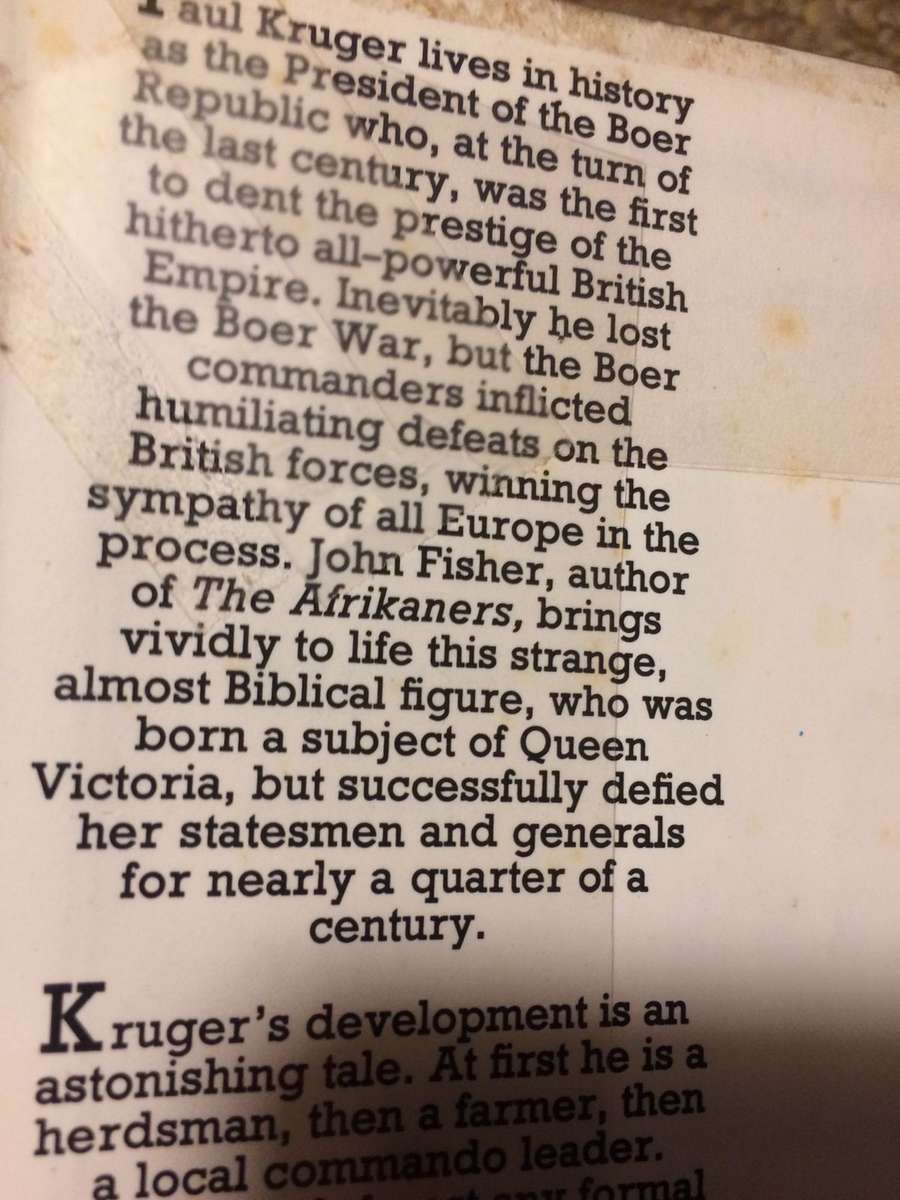Paul Kruger: His Life and Times - John Fisher (1974 1st Edition Hardcover)
